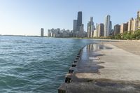 Chicago Skyline and River on a Sunny Day