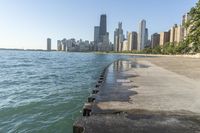 Chicago Skyline and River on a Sunny Day