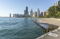 Chicago Skyline and River on a Sunny Day