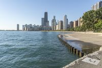 Chicago Skyline and River on a Sunny Day