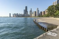 Chicago Skyline and River on a Sunny Day