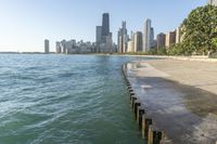 Chicago Skyline and River on a Sunny Day