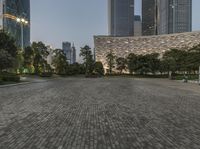 the brick path leads to the entrance to the new china cultural center in hong, china