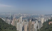 China and Hong Kong Cityscape: An Aerial View