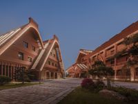 there are many modern buildings that look very unique, but dark red and black color