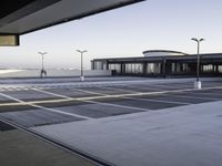 City Architecture: Parking Lot at Dawn