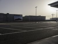 City Building with Street Lights and Road Surface