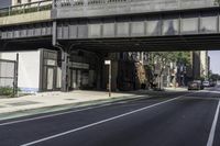 City Concrete Bridge with Vehicles