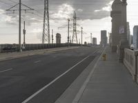 City Dawn: Road Architecture and Skyline