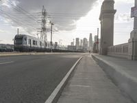 City Dawn: Road Architecture and Skyline