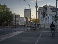 City Dawn: A Road in Berlin's Neighborhood
