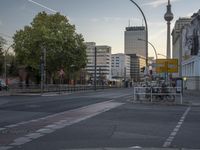 City Dawn: A Road in Berlin's Neighborhood