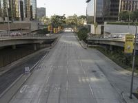 City at Dawn: Urban Skyway Overhead