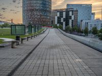 City Life in Barcelona: Dawn and Clouds