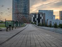 City Life in Barcelona: Dawn and Clouds