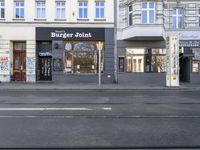 a large burger joint is shown in the city square area of the town of st petersburg