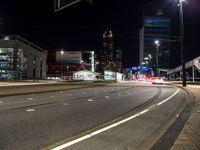 City Life in Europe: Nighttime Glow of Streetlights