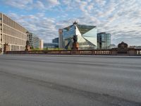 City Life in Germany: Dawn on the Bridge