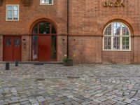 City Life in Hamburg: Cobblestone Streets and Urban Architecture