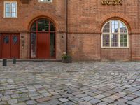 City Life in Hamburg: Cobblestone Streets and Urban Architecture