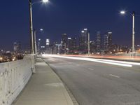City Life in Los Angeles: Night Skyline and Illuminated Infrastructure