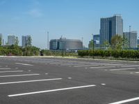 City Life: Asphalt and Clear Sky in an Urban Setting