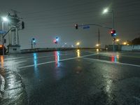 City Lights on Rain-Soaked Asphalt