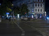 City Night in Business District Architecture