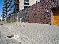 City Parking Lot: A Blend of Brickwork and Urban Design