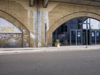 City Road with Asphalt Building in Berlin