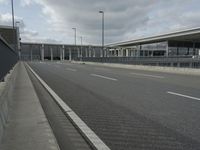 City Road with Asphalt, Parking Lane, and Bridge