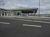 City Road with Asphalt, Parking Lane, and Bridge
