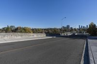 City Road with Asphalt and Water in Canada