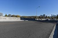 City Road with Asphalt and Water in Canada