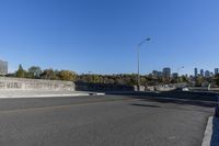 City Road with Asphalt and Water in Canada