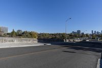 City Road with Asphalt and Water in Canada