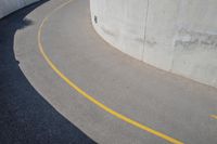 City Road with Asphalt and Yellow Lane Lines