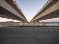 City Road with Bridge and Clear Sky