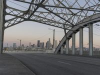 City Road in Los Angeles: Asphalt Bridge and Buildings