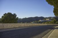 City Road with Mountain Landscape