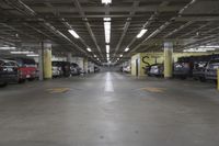 City Road with Parking Lots Illuminated by Concrete