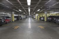 City Road with Parking Lots Illuminated by Concrete