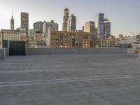 City Skyline at Dawn with Clear Sky