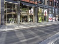 City Street in Berlin: A Mix of Shops and Modern Architecture