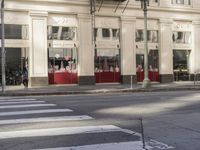 City Street with Classic and Modern Architecture