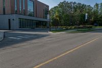 City Street in Toronto, Canada: Residential Buildings and Business District