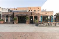 City Street: Urban Landscape with Brick Wall