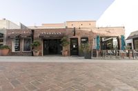 City Street: Urban Landscape with Brick Wall