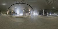 an image of a 360 - camera picture taken in the city's underground station