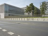 City Urban Design with Tree-Lined Roads